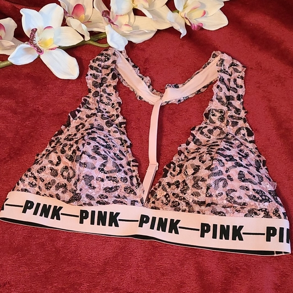 PINK Victoria's Secret Other - NWOT PINK VS Lace T-Back Leopard Bra